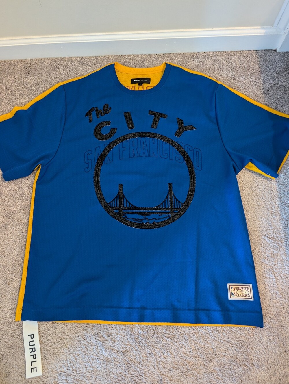 The Purple Brand Mitchell & Ness Colab Golden State Warriors Short Sleeve Jersey